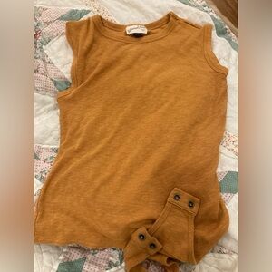 Gold short sleeved body suit